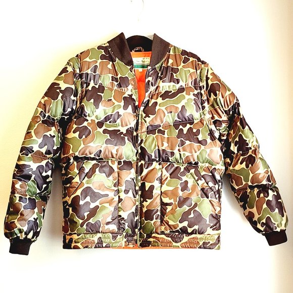 Gander Mountain Other - VTG Gander Mountain Convertable Camo Goose Down Puffer Jacket Vest Coat -XL
